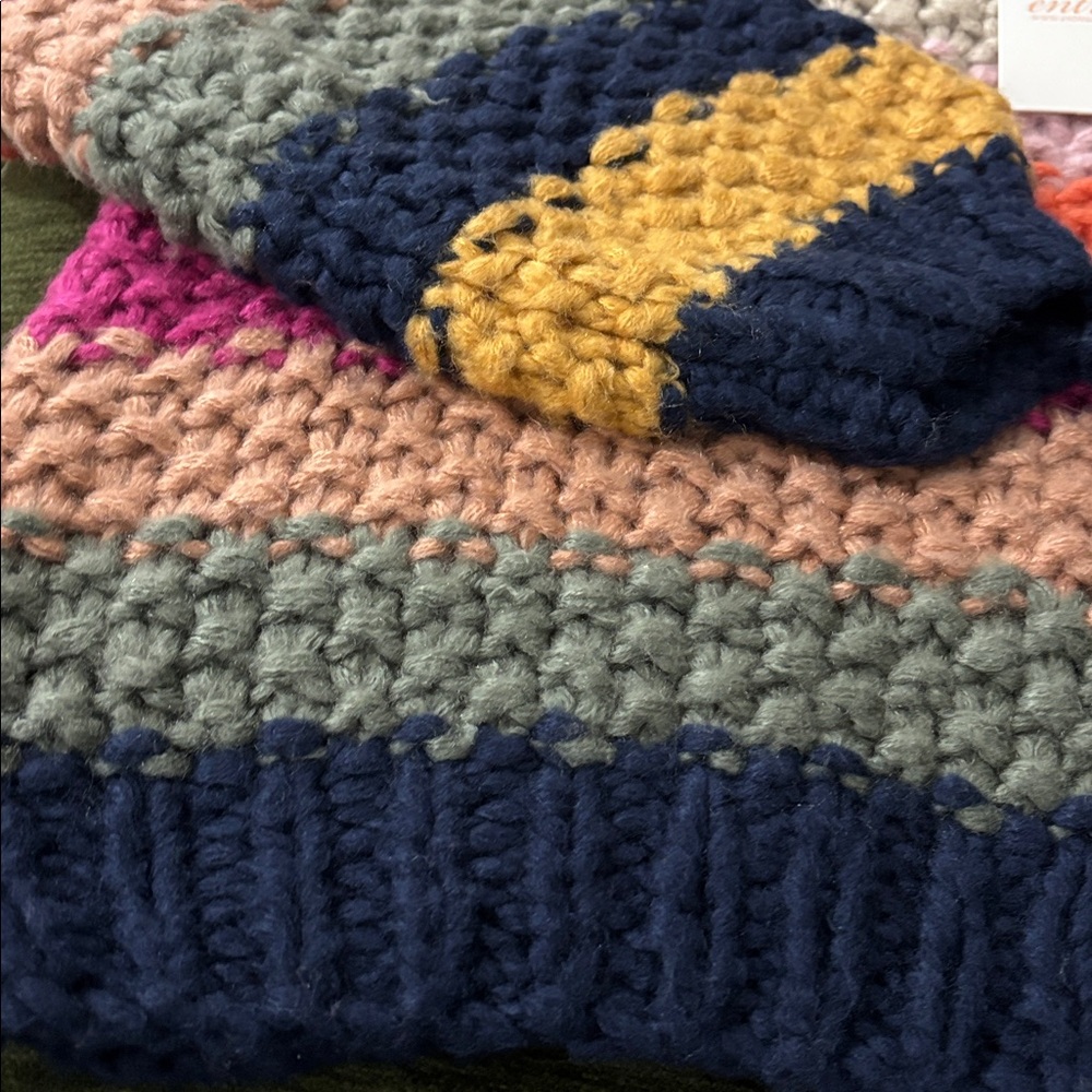Entra Cheerful Color Block Chunky knit Women’s Sweater‎ Size L NWT - Picture 6 of 14